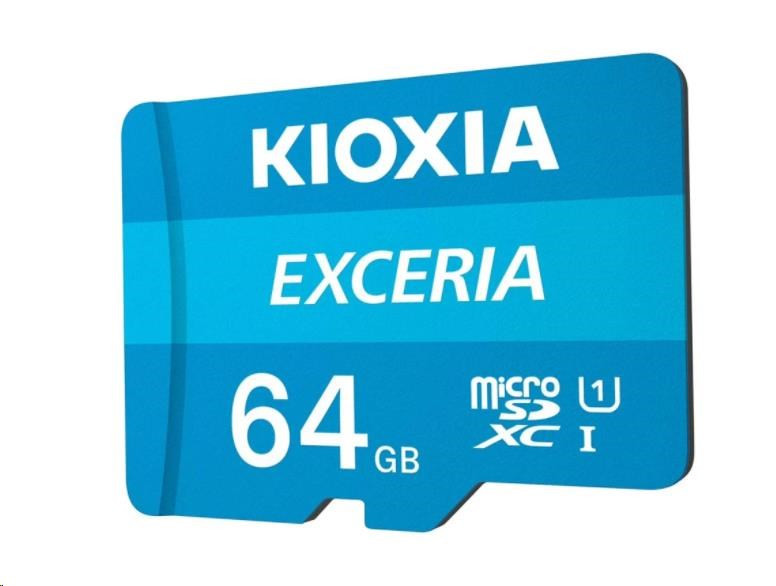 Levně KIOXIA Exceria microSD card 64GB M203, UHS-I U1 Class 10