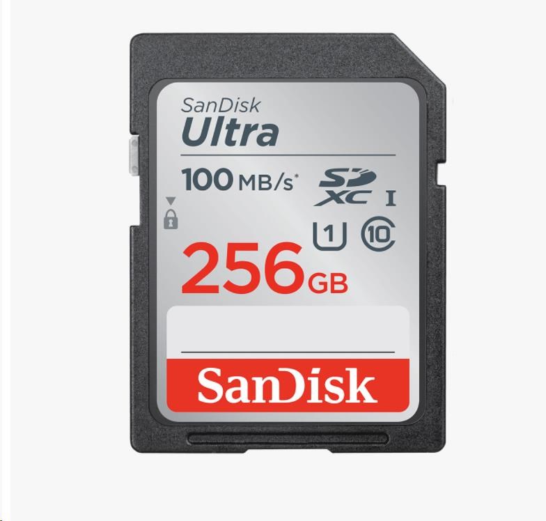 Levně SanDisk SDXC karta 256GB Ultra (100MB/s Class 10 UHS-I)