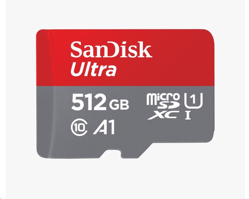 Levně SanDisk MicroSDXC karta 512GB Ultra (100MB/s, Class 10, Android) + adaptér