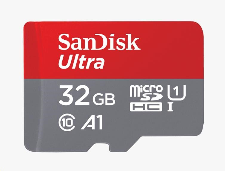 Levně SanDisk MicroSDXC karta 32GB Ultra (120 MB/s, A1 Class 10 UHS-I, Android) + adaptér
