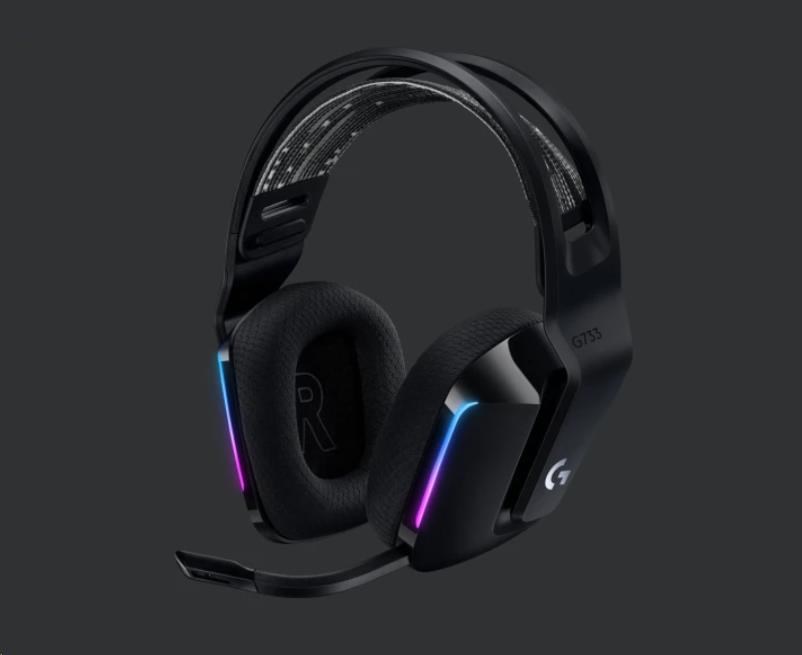 Levně Logitech herní sluchátka G733, LIGHTSPEED Wireless RGB Gaming Headset, EMEA, black