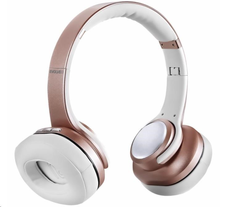 Levně EVOLVEO bezdrátová sluchátka SupremeSound 8EQ, Bluetooth, reproduktor a ekvalizér 2v1, růžová