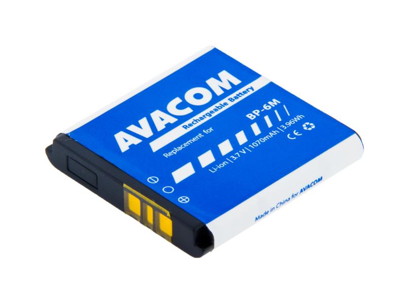 Levně AVACOM baterie do mobilu Nokia 6233, 9300, N73 Li-Ion 3, 7V 1070mAh (náhrada BP-6M)