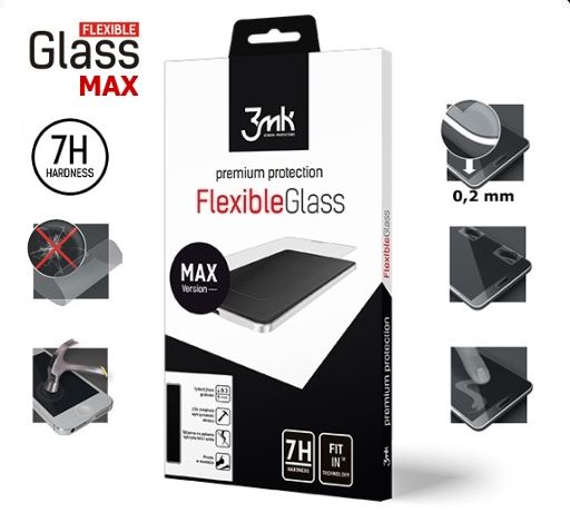 Levně 3mk hybridní sklo FlexibleGlass Max pro Apple iPhone 7, 8 Plus, černá