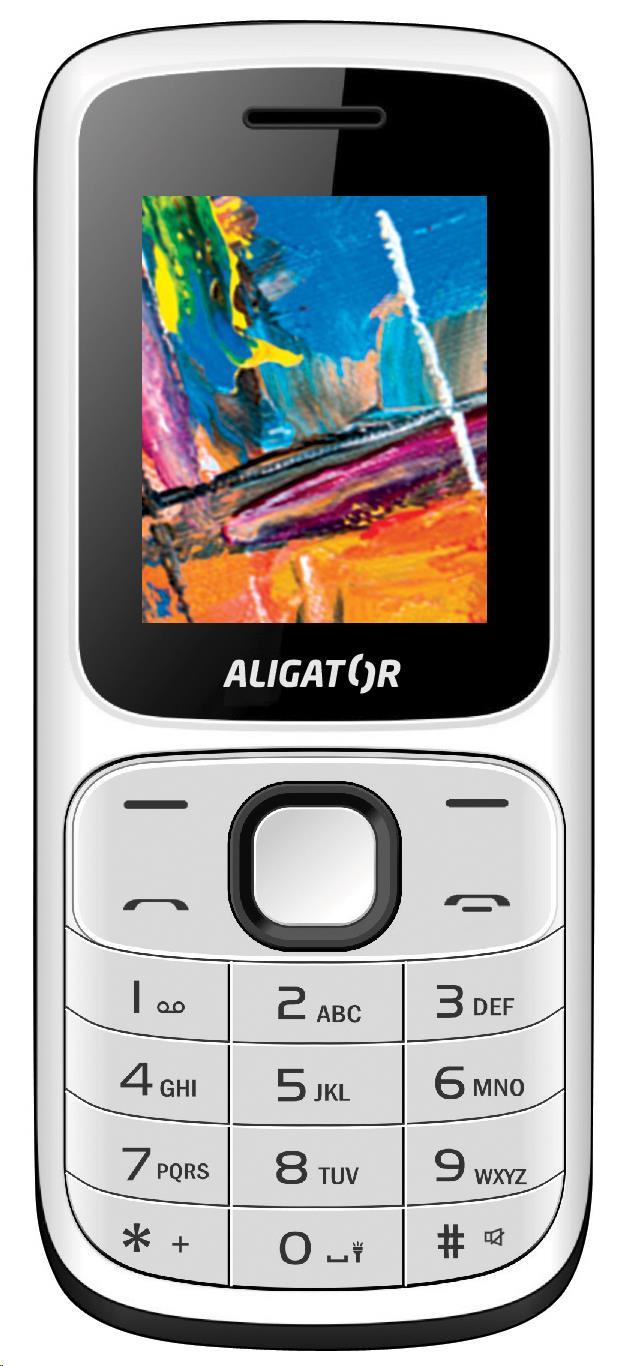 Levně Aligator D210 Dual SIM, bílo-černý