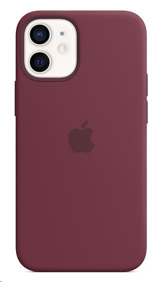 Levně APPLE iPhone 12 mini Silicone Case with MagSafe - Plum