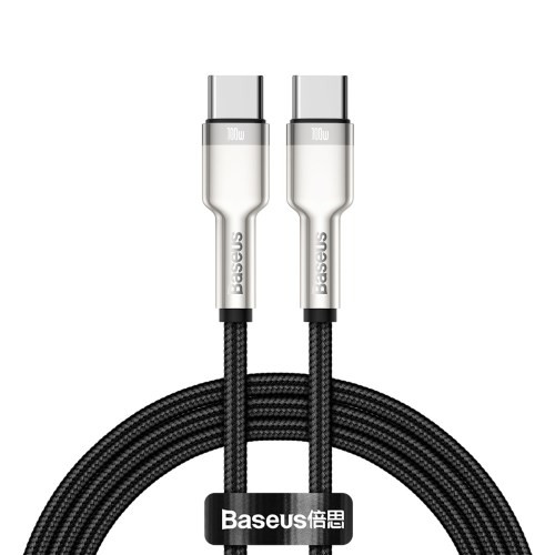 Levně Baseus Cafule Series nabíjecí / datový kabel USB-C samec na USB-C samec s kovovými koncovkami 100W 1m, černá
