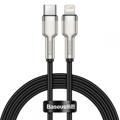 Levně Baseus Cafule Series nabíjecí / datový kabel USB-C na Lightning PD 20W 2m, černá