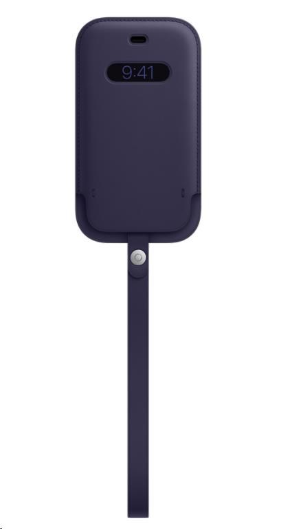 Levně APPLE iPhone 12 mini Leather Sleeve with MagSafe - Deep Violet