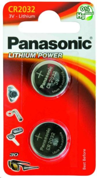 Levně PANASONIC Lithiová baterie (knoflíková) CR-2032EL/2B 3V (Blistr 2ks)