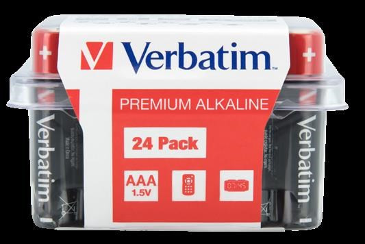 Levně VERBATIM Alkalická Baterie AAA 24 Pack / LR03