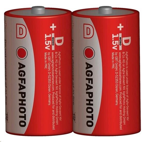 Levně AgfaPhoto zinková baterie R20/D, shrink 2ks