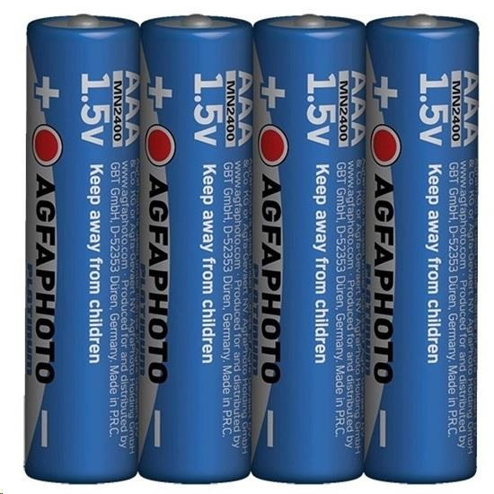 Levně AgfaPhoto Power alkalická baterie LR03/AAA, shrink 4ks