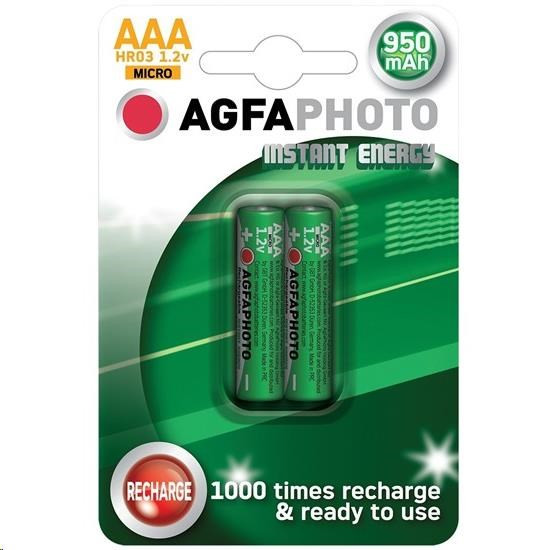 Levně AgfaPhoto přednabitá baterie AAA, 950mAh, 2ks