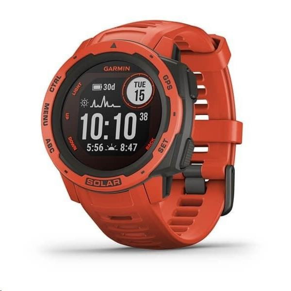 Levně Garmin GPS sportovní hodinky Instinct Solar Red Optic