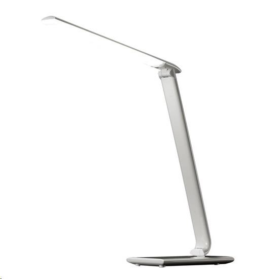 Levně Solight LED stolní lampička stmívatelná, 12W, volba teploty světla, USB, bílý lesk