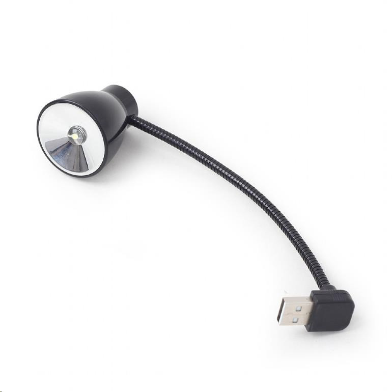 Levně GEMBIRD USB lampička k notebooku, flexibilní, černá
