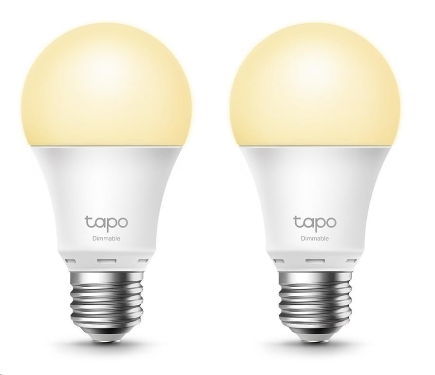 Levně TP-Link Tapo L510E (2-pack) chytrá WiFi stmívatelná LED žárovka (bílá, 2700K, 806lm, 2, 4GHz, E27)