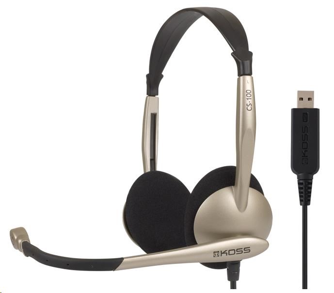 KOSS sluchátka CS100 USB, sluchátka s mikrofonem, bez kódu