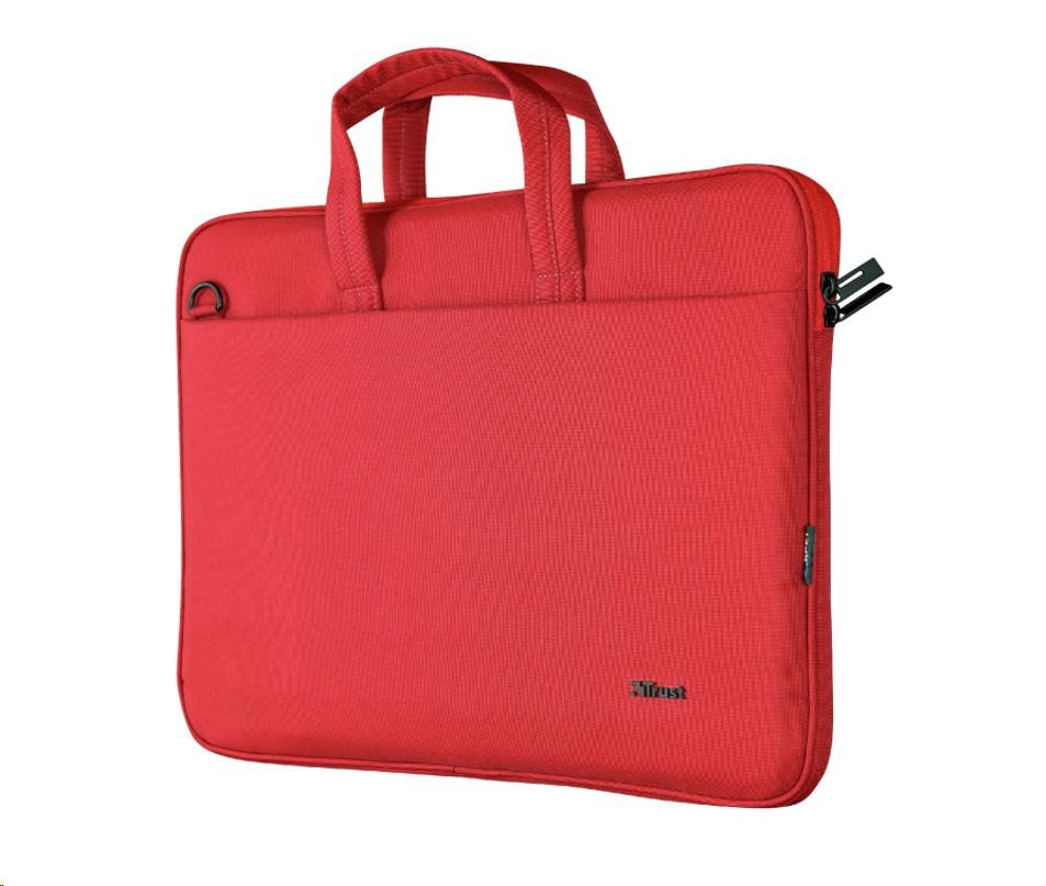Levně TRUST Pouzdro na notebook 16" Bologna Slim Laptop Bag Eco, červená