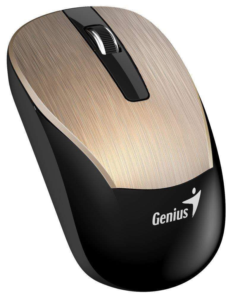 Levně GENIUS myš ECO-8015/ 1600 dpi/ dobíjecí/ bezdrátová/ zlatá