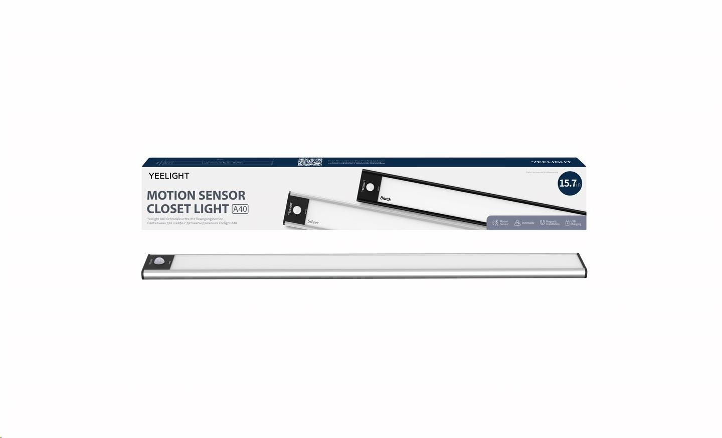 Levně Yeelight Motion Sensor Closet Light A40-silver, 2700K (teplá bílá)